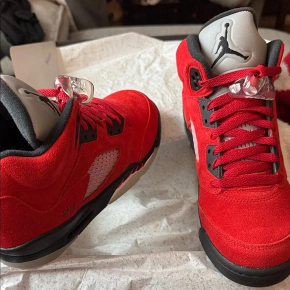 Jordan Kids Sneakers in Bold Red and Black - Picture 5 of 8